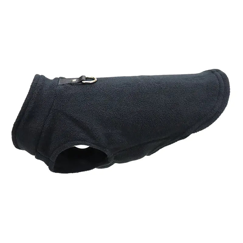 Fleece Dog Clothes — thick warm design with strap fit