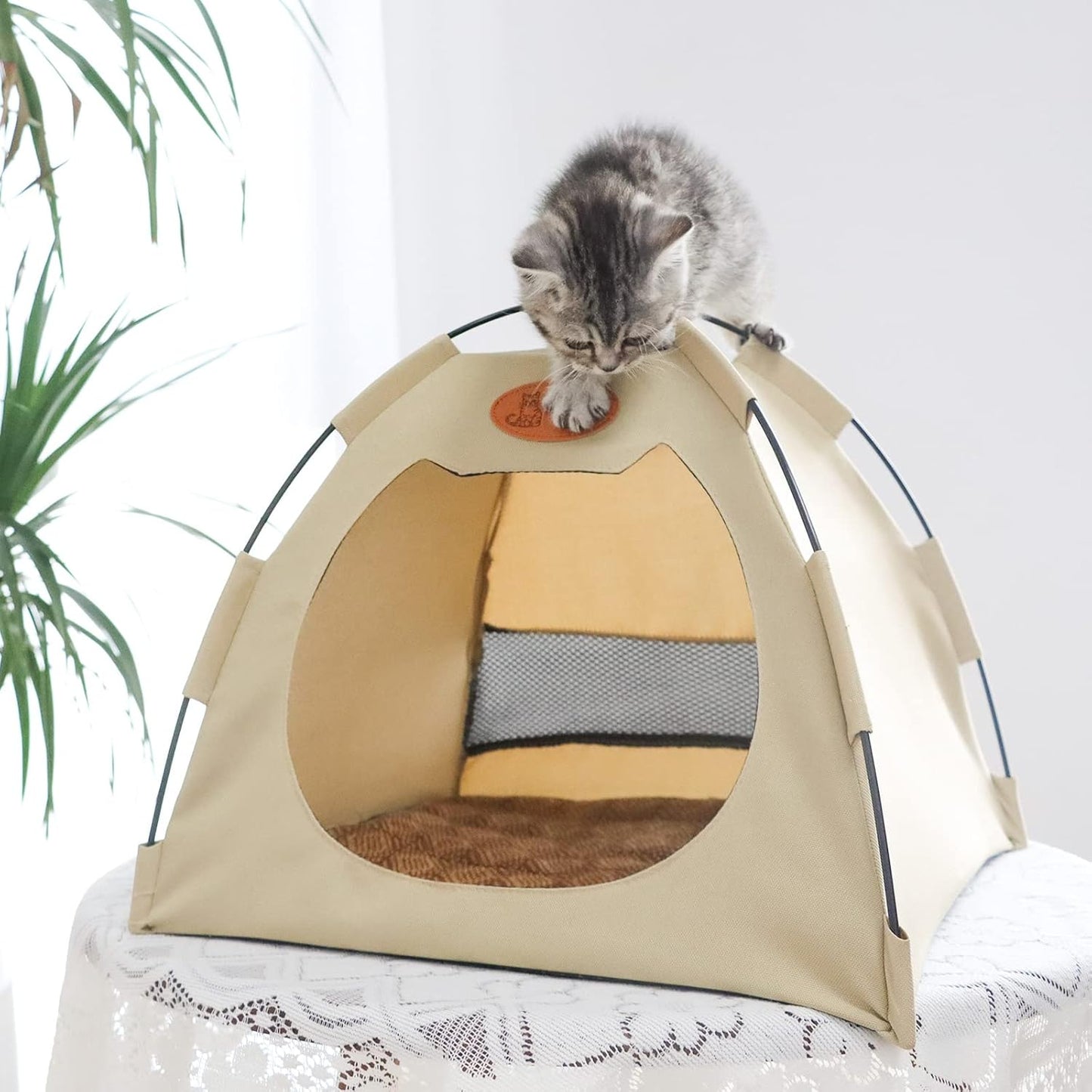 Mesh Pet Tent — foldable breathable tent for small pets