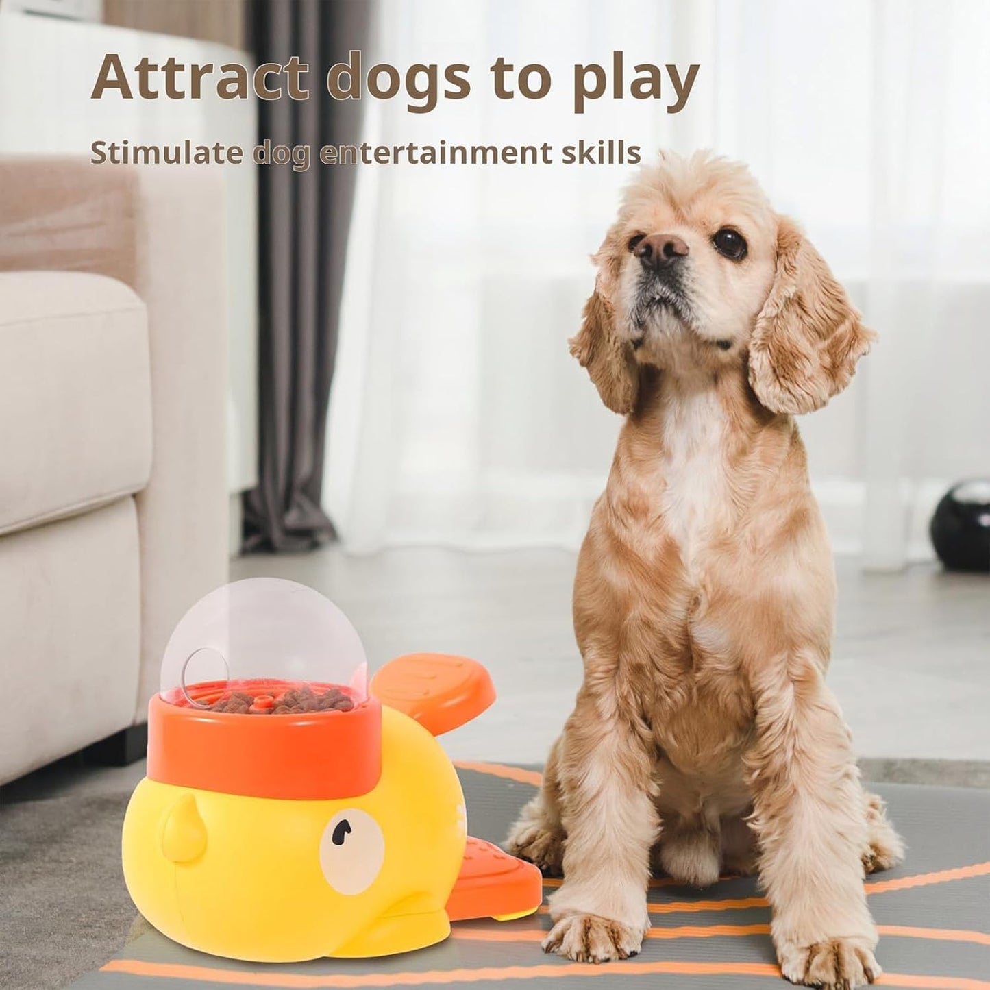 Duck Feeder Toy — interactive slow feeder in duck shape for pets