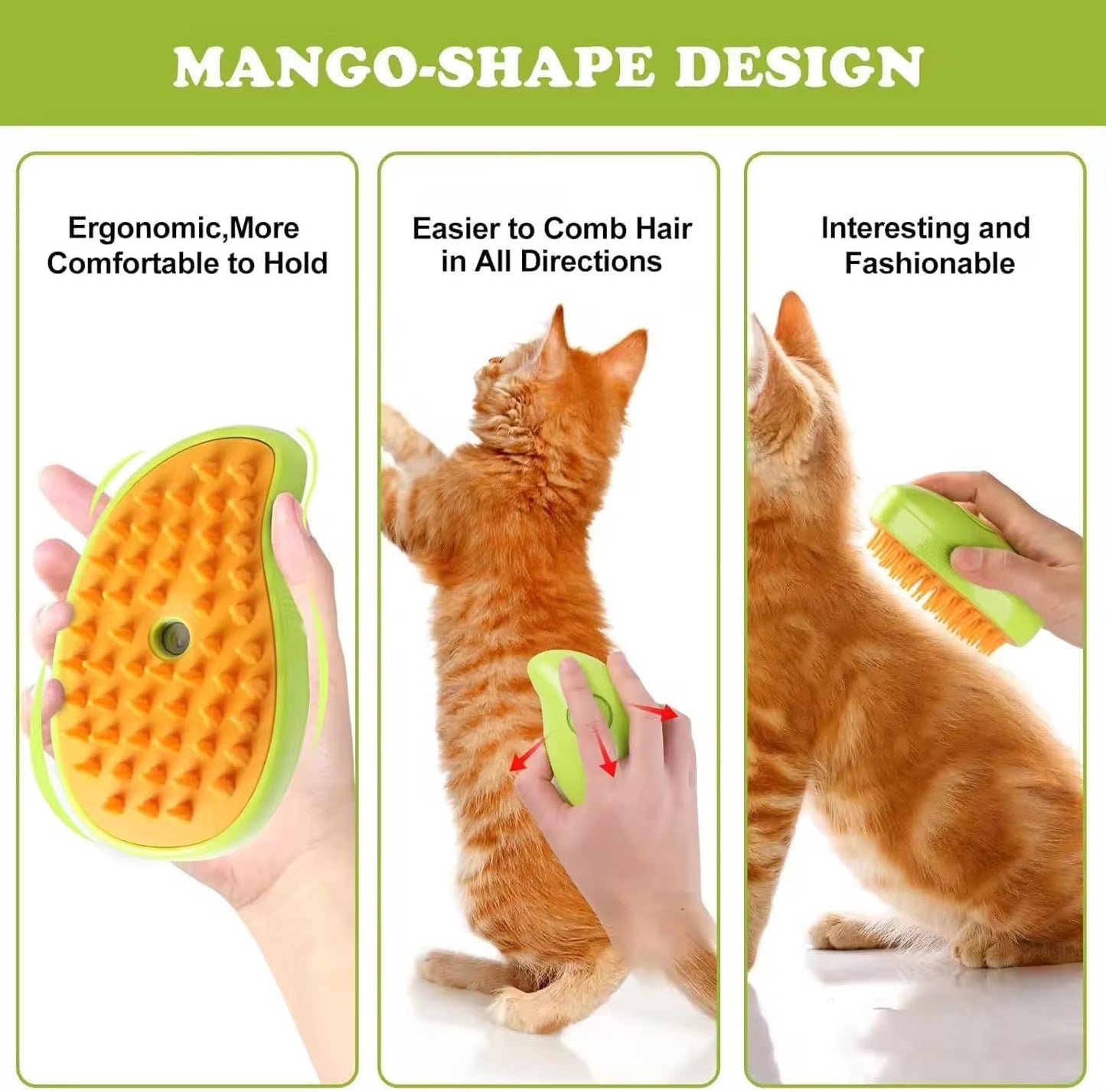 Purr Steam Groomer — gentle heated brush for cats and dogs