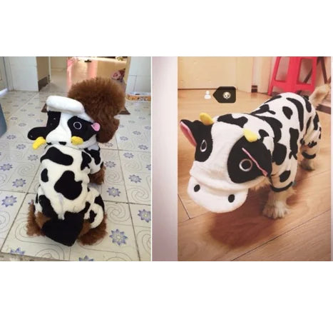 Cow Pet Costume — playful cow-themed clothing for pets