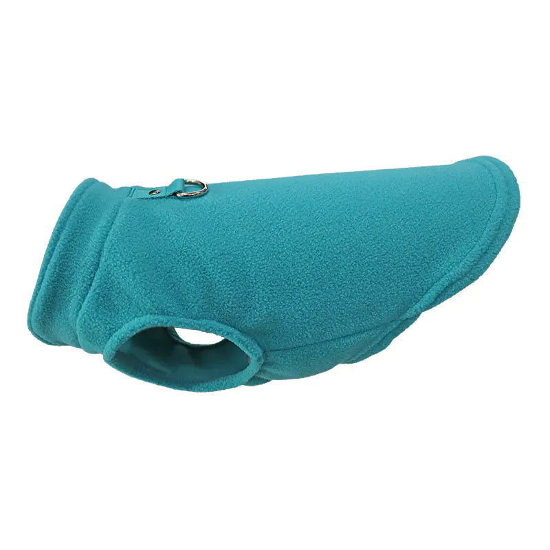 Fleece Dog Clothes — thick warm design with strap fit