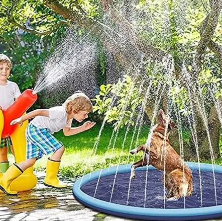 Summer Pet Pool — foldable outdoor splash pool for dogs
