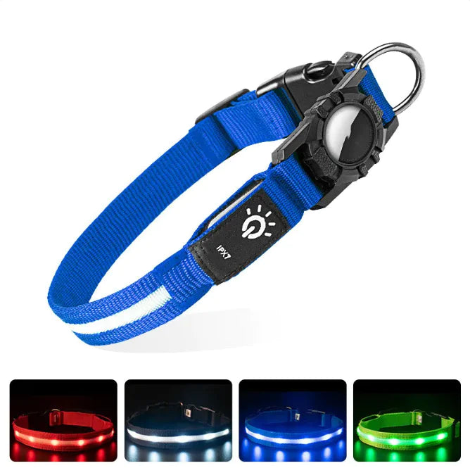 Luminous Collar — glow-in-the-dark collar with AirTag mount