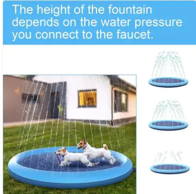 Summer Pet Pool — foldable outdoor splash pool for dogs