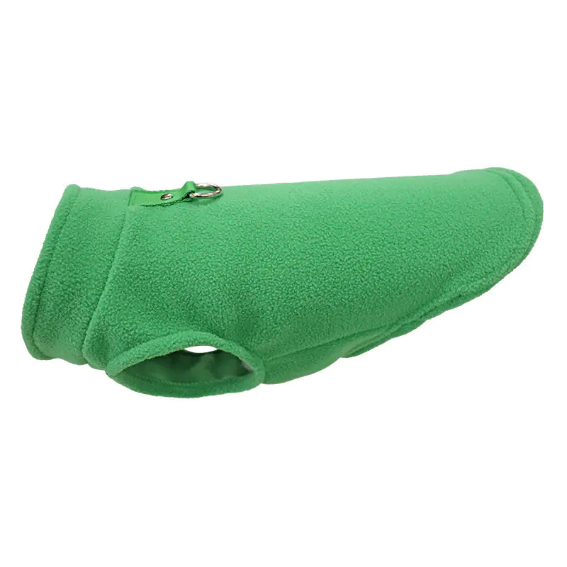 Fleece Dog Clothes — thick warm design with strap fit