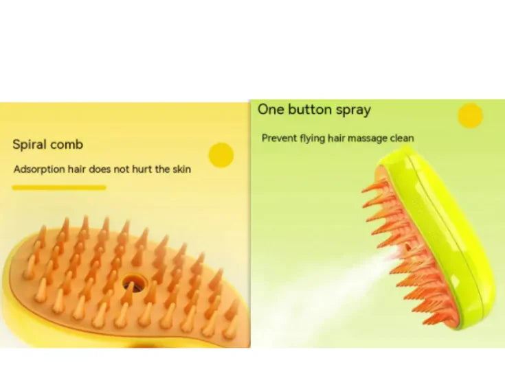Purr Steam Groomer — gentle heated brush for cats and dogs