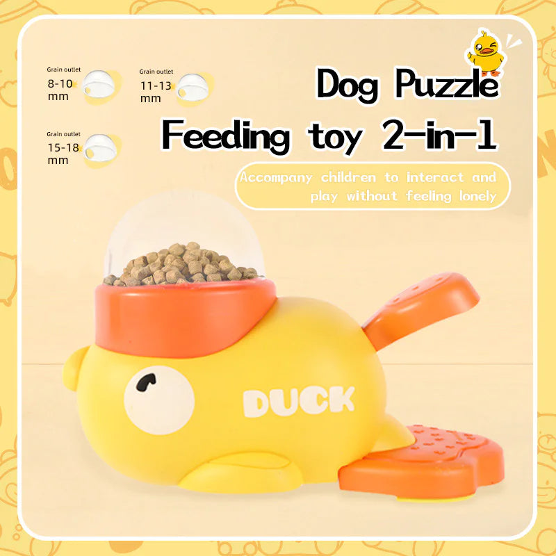 Duck Feeder Toy — interactive slow feeder in duck shape for pets