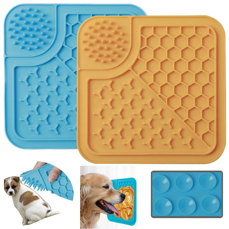Lick Pad — silicone slow feeder for grooming and mealtime