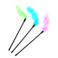 Turkey feather teaser wand — fun play wand for cats with bell