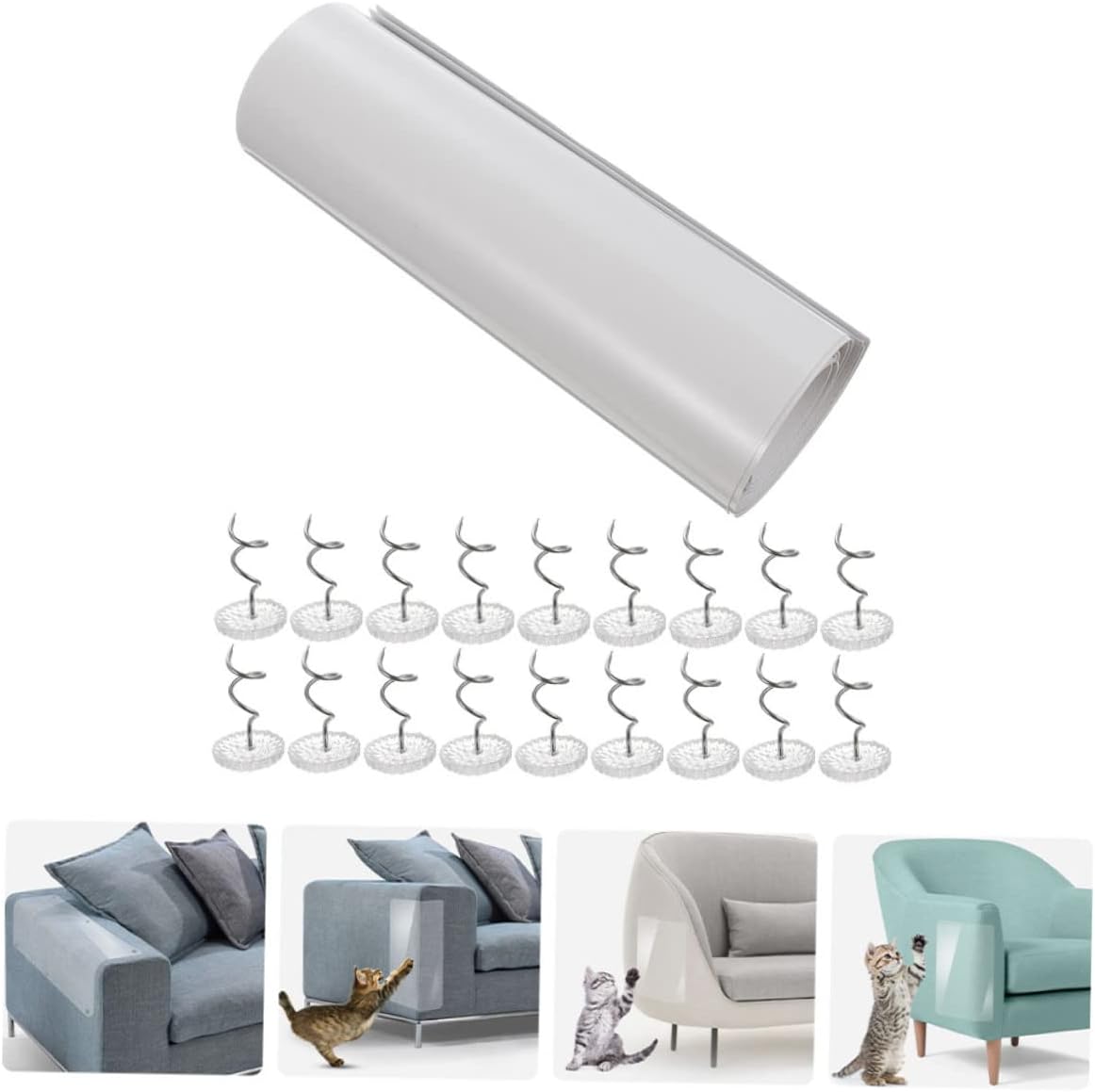 Cat Scratch Stickers — clear couch protectors for cat owners