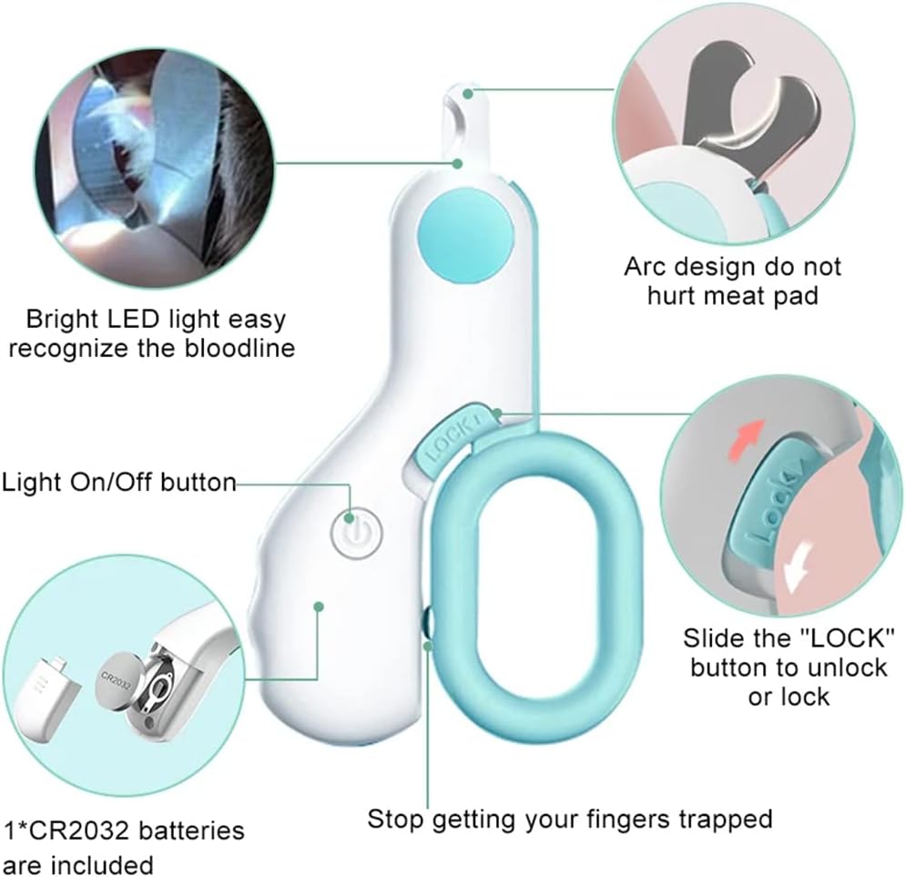 LED Nail Clippers — professional tool for safe pet grooming