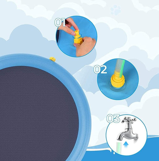 Summer Pet Pool — foldable outdoor splash pool for dogs