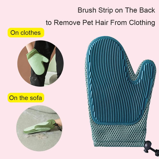 Silicone Grooming Gloves — easy hair removal gloves for pets