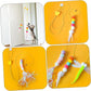 Feather Bell Cat Teaser Toy — soft fabric teaser with bell for playful cats