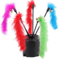 Turkey feather teaser wand — fun play wand for cats with bell