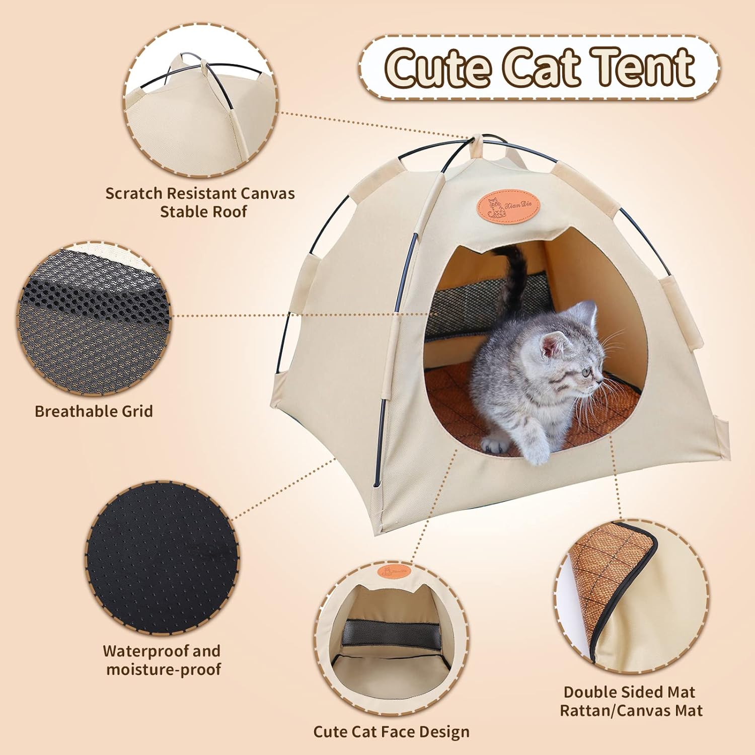Mesh Pet Tent — foldable breathable tent for small pets