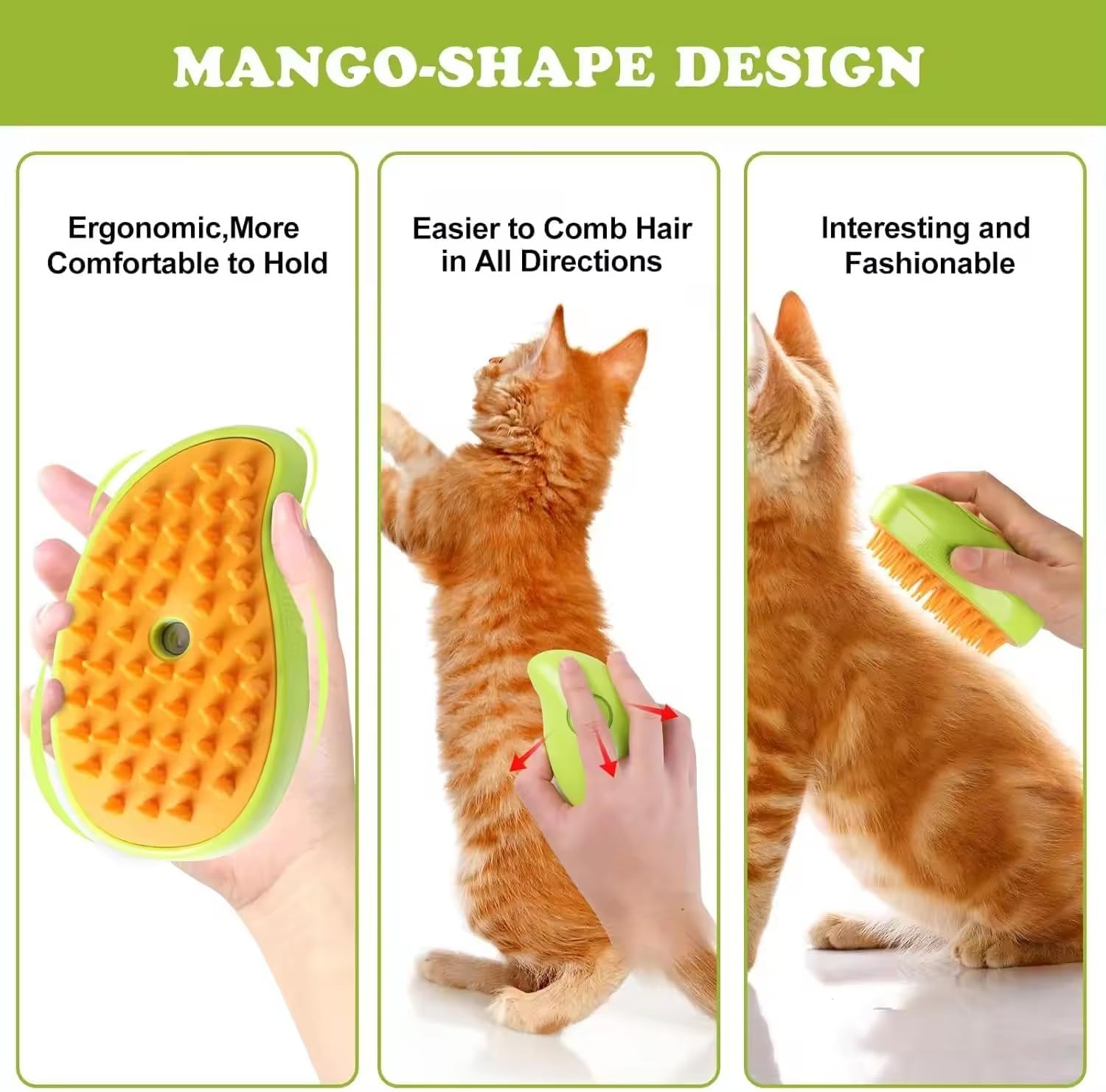 Purr Steam Groomer — gentle heated brush for cats and dogs