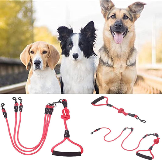 3-Dog Leash — tangle-free triple leash for multiple dogs