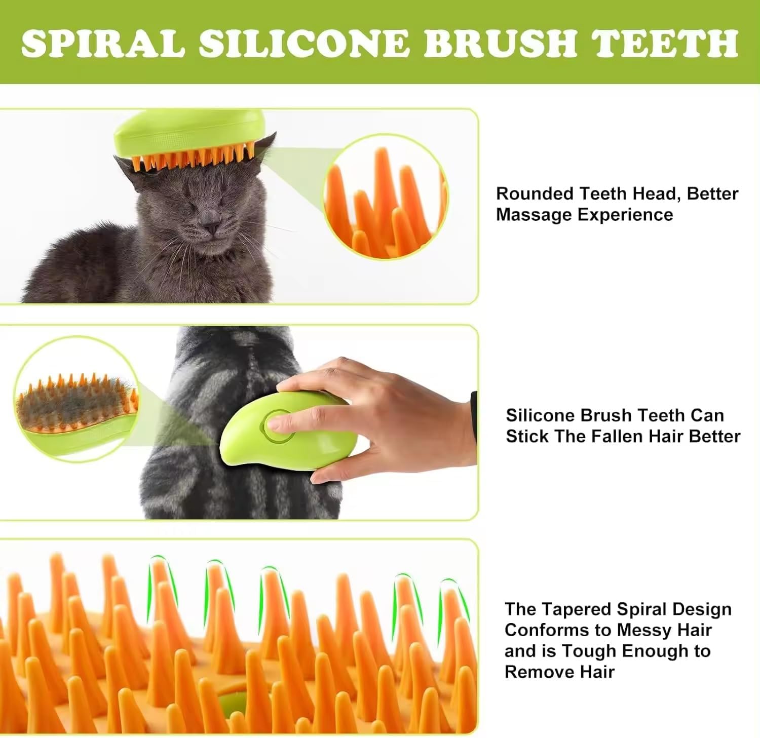 Purr Steam Groomer — gentle heated brush for cats and dogs