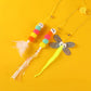 Feather Bell Cat Teaser Toy — soft fabric teaser with bell for playful cats