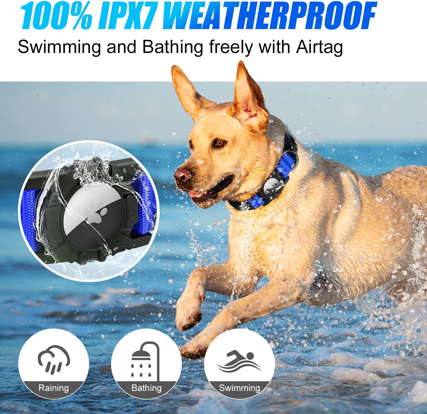 Luminous Collar — glow-in-the-dark collar with AirTag mount