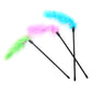 Turkey feather teaser wand — fun play wand for cats with bell