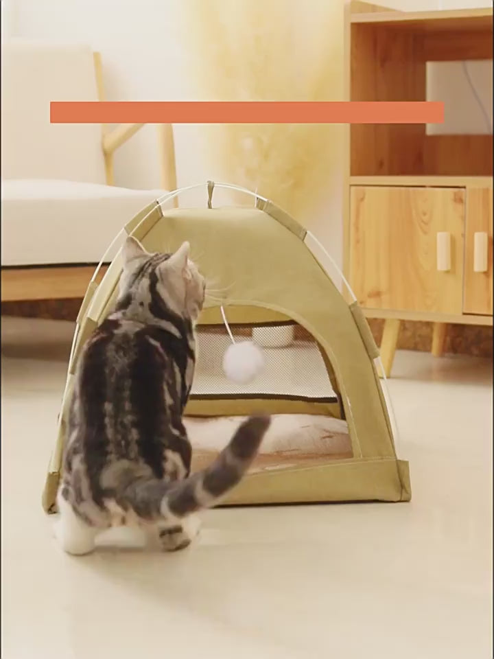 Mesh Pet Tent — foldable breathable tent for small pets