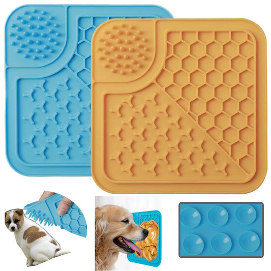 Lick Pad — silicone slow feeder for grooming and mealtime