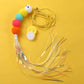 Feather Bell Cat Teaser Toy — soft fabric teaser with bell for playful cats