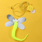 Feather Bell Cat Teaser Toy — soft fabric teaser with bell for playful cats