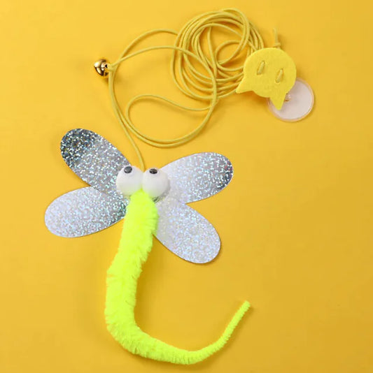 Feather Bell Cat Teaser Toy — soft fabric teaser with bell for playful cats
